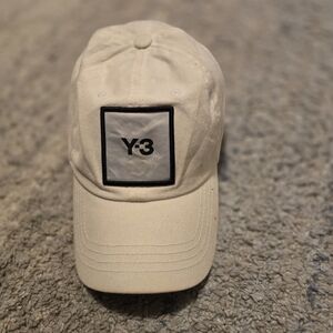 Adidas Y-3 Yohji Yamamoto Square Label Cap White - Adjustable Strapback Hat OS